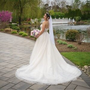 Elegant White Wedding Gown